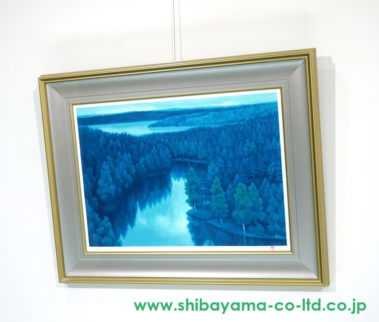 東山魁夷山湖遥かシルクスクリーンリトグラフH.C./300