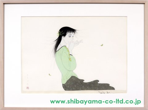 中島潔「風の想い」木版画 :: 絵画買取・販売 - シバヤマ