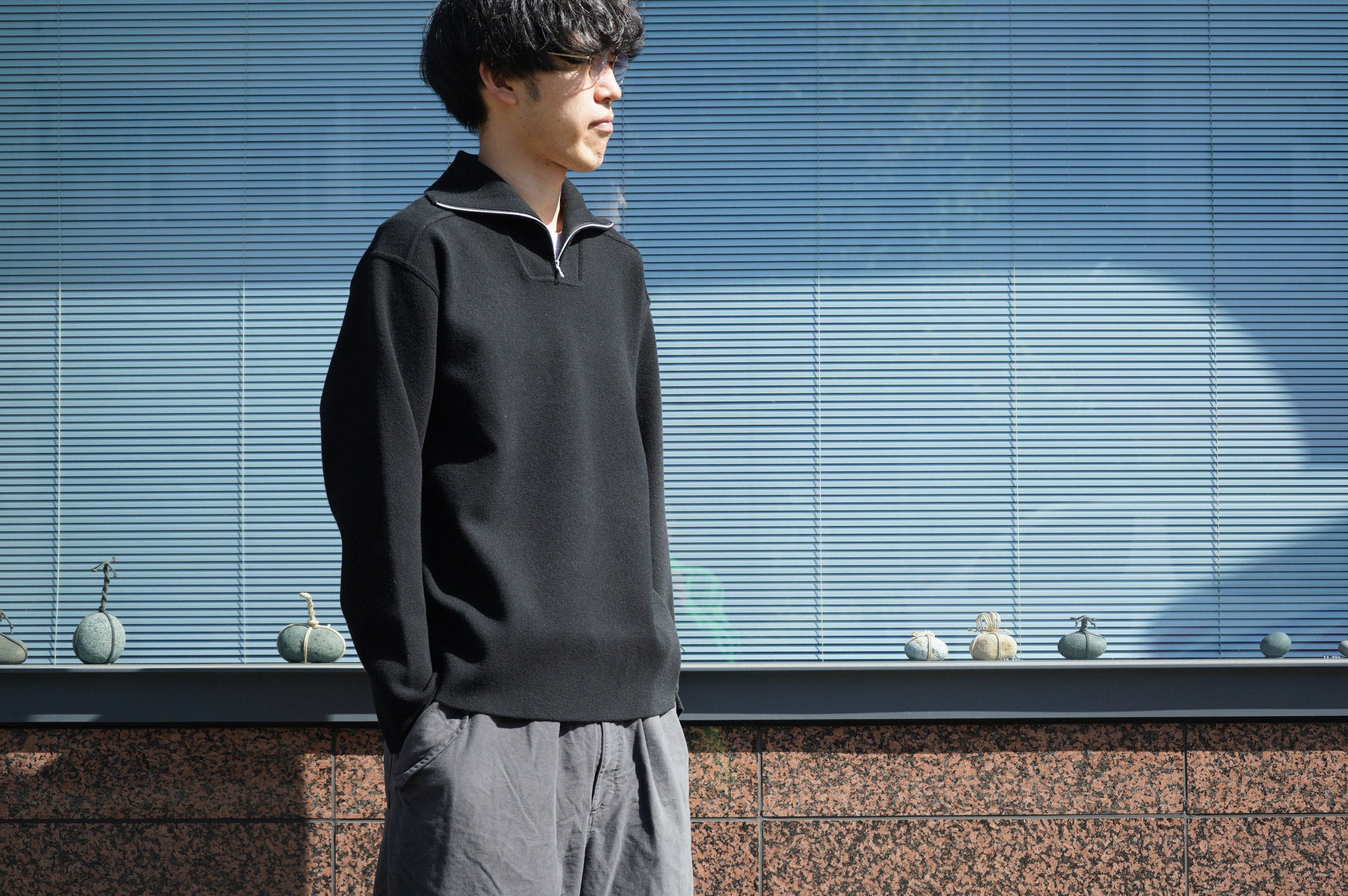 AURALEE HEAVY MILANO RIB KNIT ZIP TURTLE — TF Blog