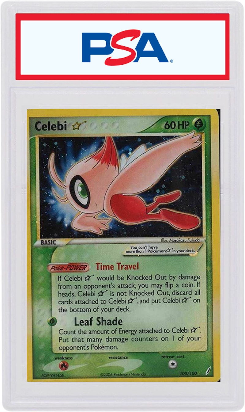 Celebi 2006 Pokemon TCG Gold Star EX Crystal Gaurdians Holo #100