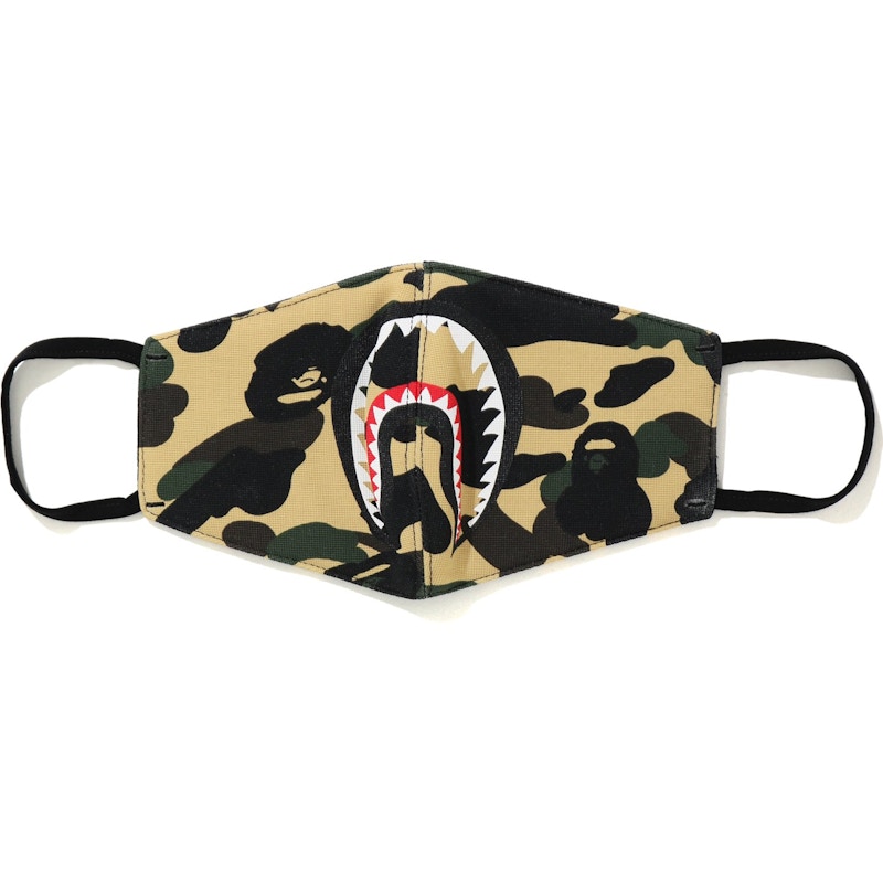BAPE 1st Camo Shark Face Mask (FW19) Yellow Men's - FW19 - US