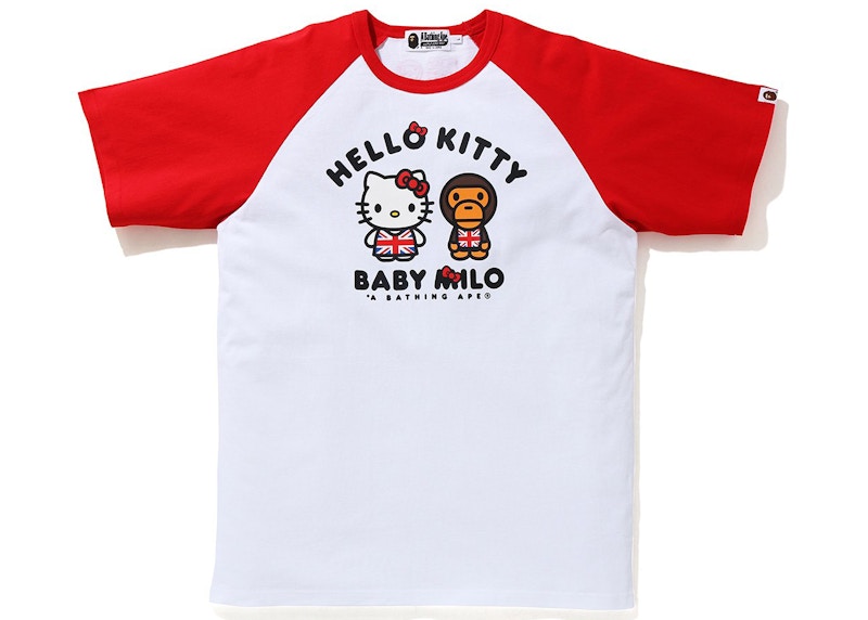 BAPE x Hello Kitty Baby Milo London Raglan Tee Red Men's - SS21 - US