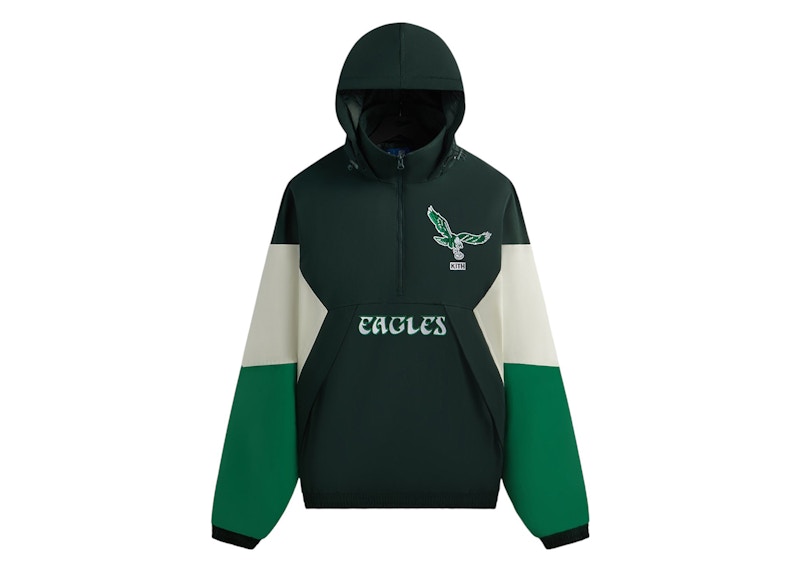Kith x NFL 47 Eagles Quarter Zip Anorak With Hood Stadium Men's