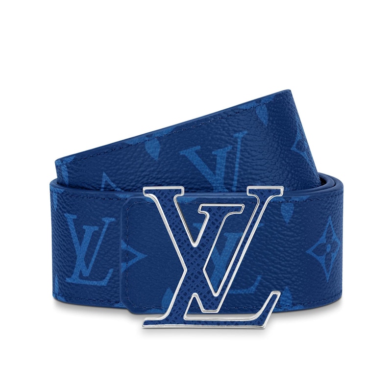 Louis Vuitton LV Initiales Reversible Belt Monogram Cobalt Taiga