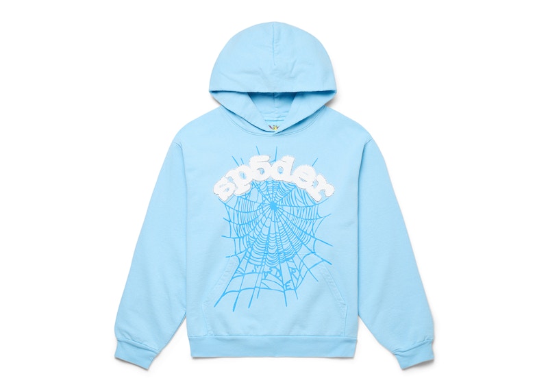 Sp5der Web Hoodie Sky Blue Men's - SS23 - US