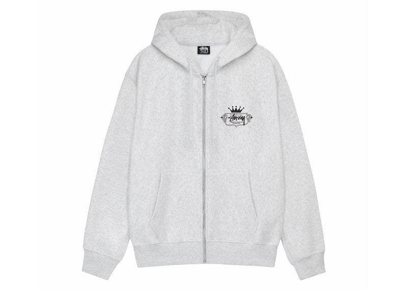 Stussy Built To Last Zip Hoodie Ash Heather Men's - FW25 - US