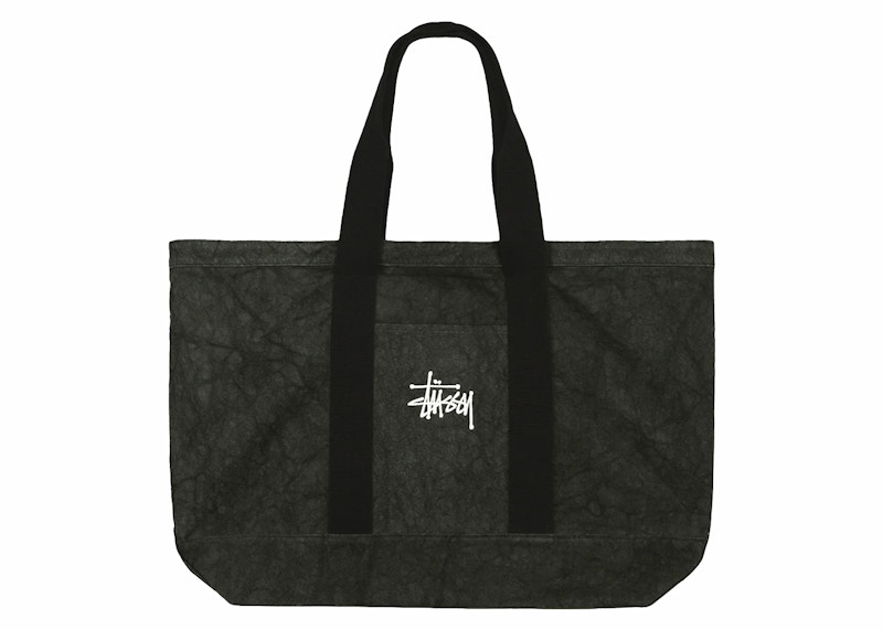 Stussy Canvas Extra Large Tote Bag Washed Black Men's - SS24 - US