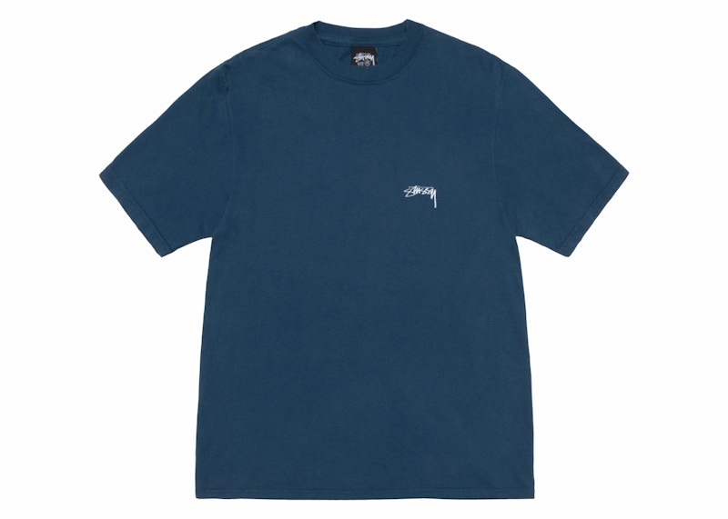 STUSSY ジャ―ジ 半袖 美品 ネイビー USA製 Lサイズ STUSSY ジャ―ジ