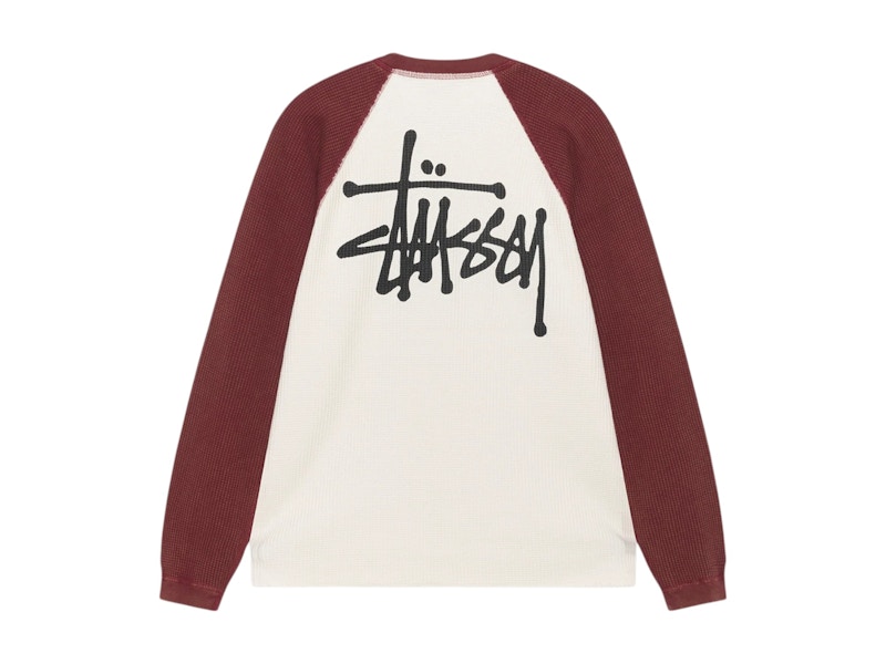 Stussy Thermal 2 Tone Raglan Shirt White Men's - SS25 - US