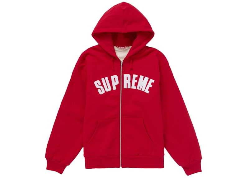 Arc Thermal Zip Up Hooded Sweatshirt Red Men's - FW24 - US