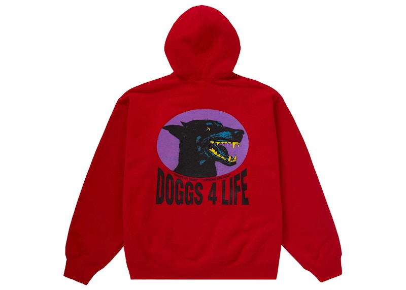 Supreme Doggs Hooded Sweatshirt Red Men's - SS24 - US
