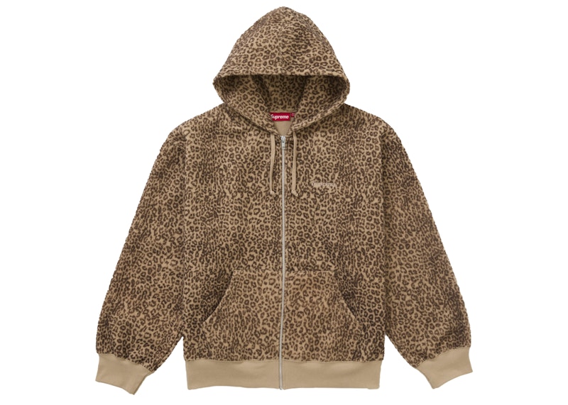 Supreme Pilled Zip Up Hooded Sweatshirt Cheetah Men's - FW24 - US