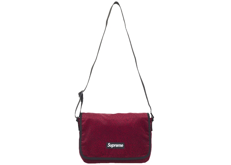 Supreme Velvet Small Messenger Bag Red Leopard - FW25 - US
