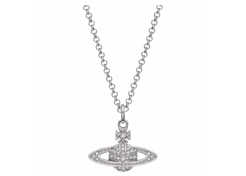 Vivienne Westwood Necklace Mini Bas Relief Pendant Silver in 100