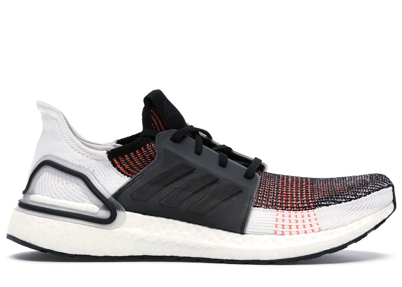 adidas Ultra Boost 2019 Black White Solar Orange Men's - G27519 - US