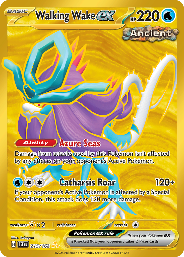 PSA 9 Walking Wake ex - 215/162 - Hyper Rare Pokemon Temporal