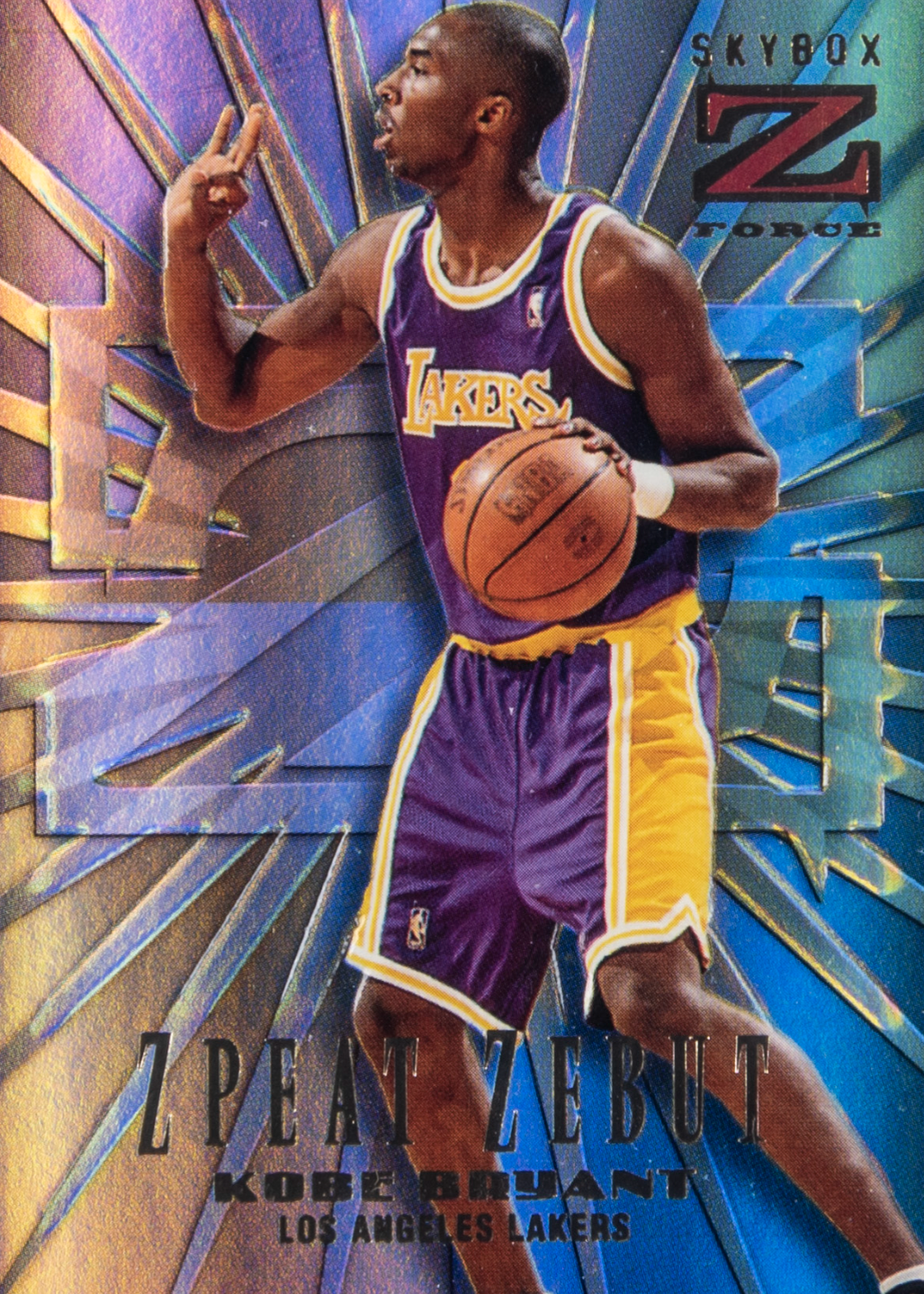 Kobe Bryant 1996 Skybox Z-Force #3 Z-Peat Zebut Price Guide