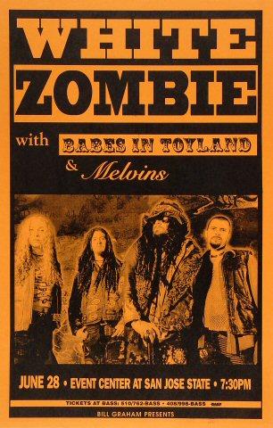 White Zombie Vintage Concert Poster from San Jose State Event