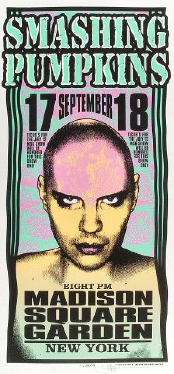 The Smashing Pumpkins Vintage Concert Silkscreen from Madison