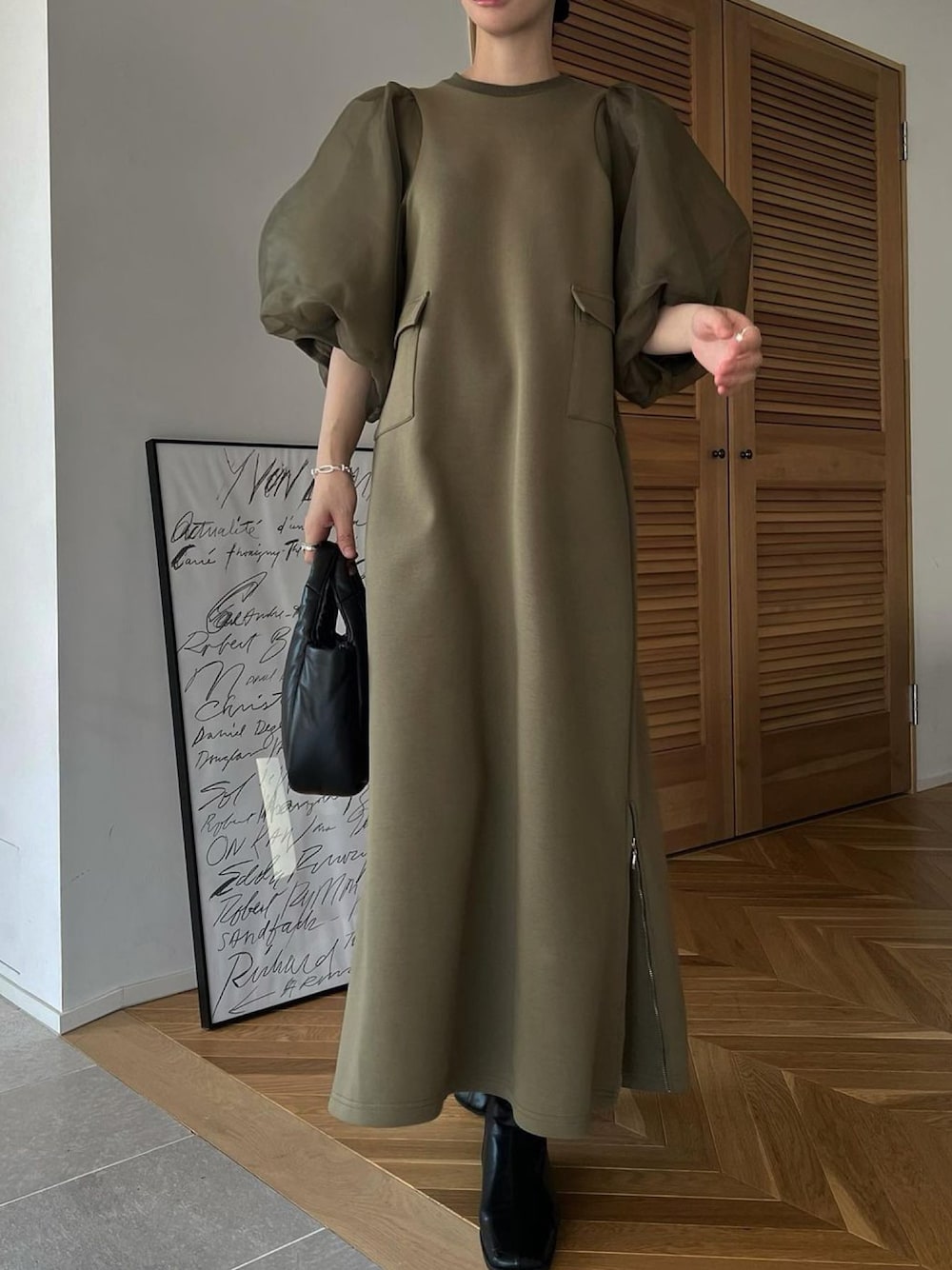 WILLFULLY（ウィルフリー）の「organdy gently half sleeve zip ponte