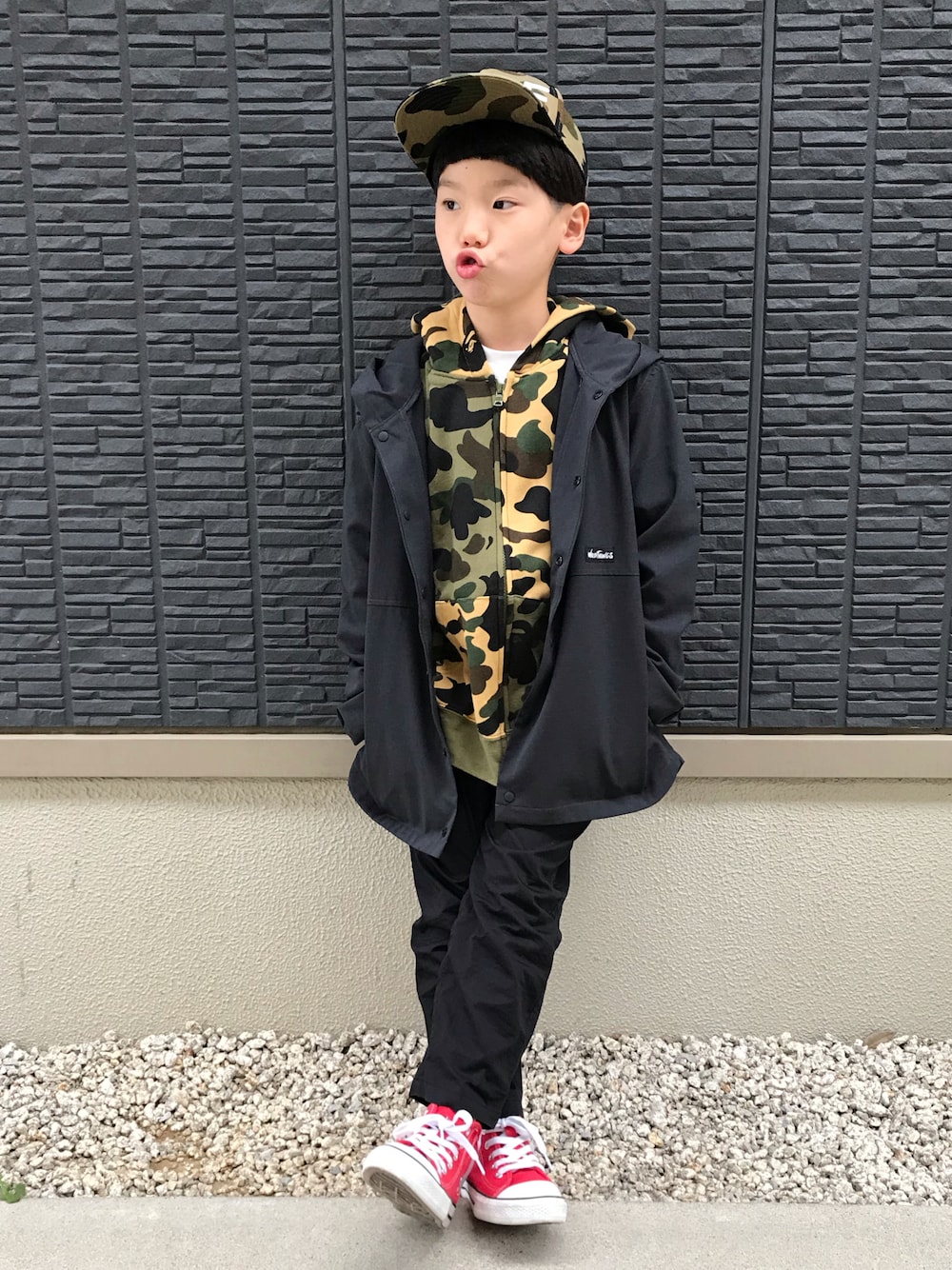 A BATHING APE（アベイシングエイプ）の「1ST CAMO KIDS APE HEAD ZIP