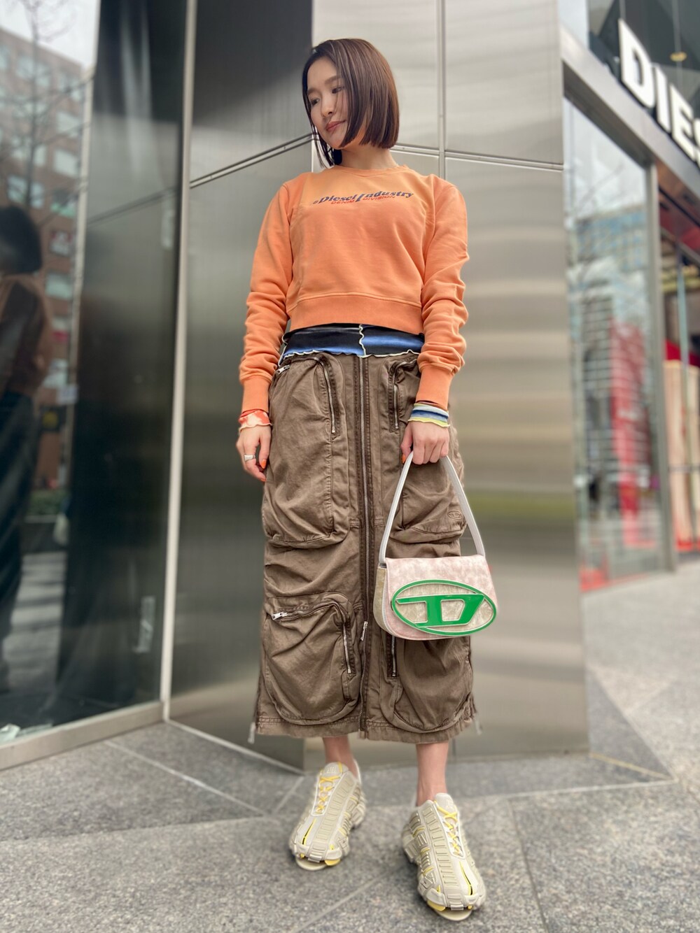 DIESEL（ディーゼル）の「レディース ロング タイトスカート 3D