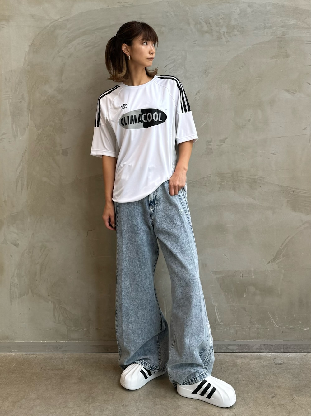 アディブレイク デニムジーンズ、クライマクール ジャージーの