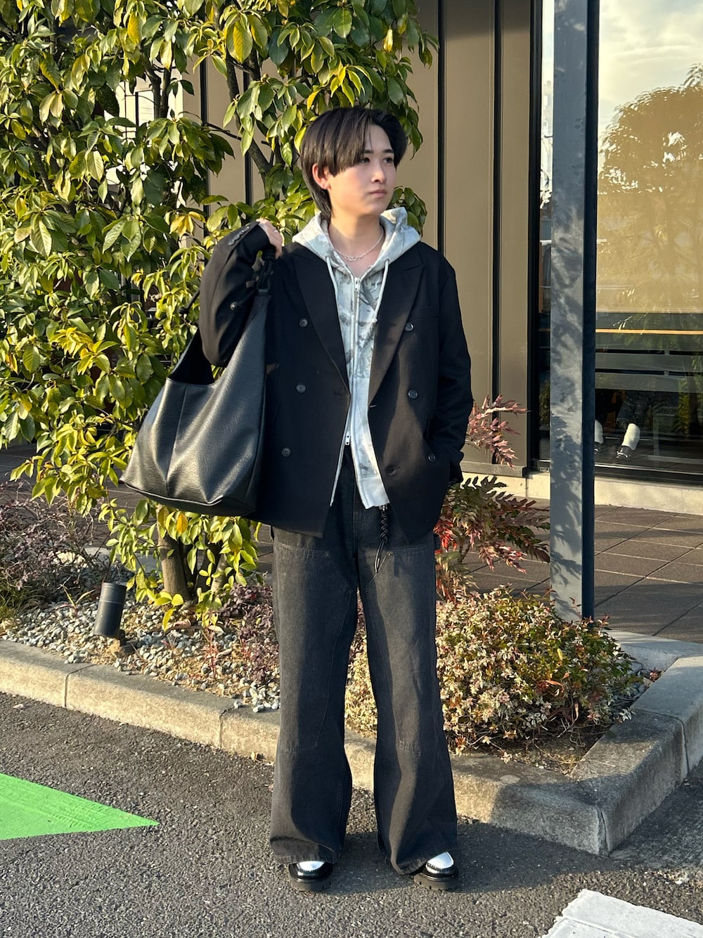 LURAKU】 Synthetic Leather Rope Handle Bag / シンセティックレザー