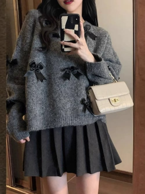 Chick ニット セーター 「元日向坂46 渡邉 美穂様着用」RIBBON CREW