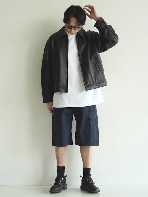 ワイドフィット レザー ジップブルゾン（ブルゾン）｜BEAMS（ビームス