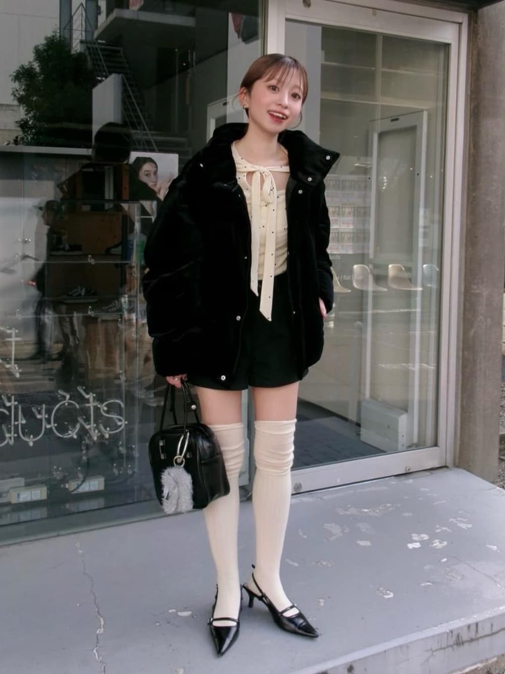 袖取り外し可/2WAY】ベロアパディングブルゾンを使った人気