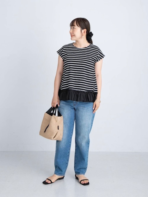 34サイズ/低身長向けも展開』ワイドテーパードデニム（デニムパンツ