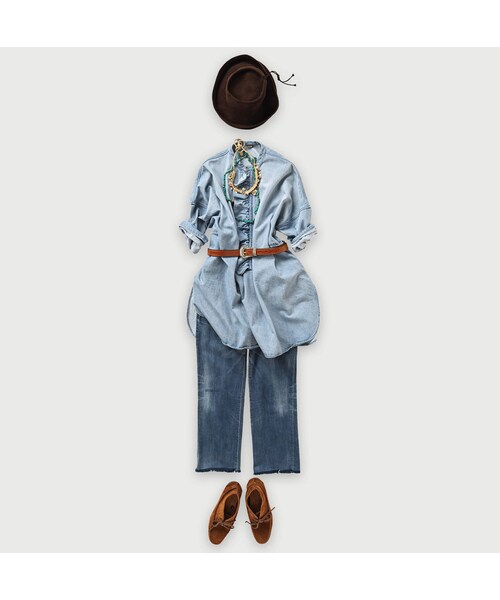 45R（フォーティファイブアール）の「ONEONE いろいろデニムのフリル