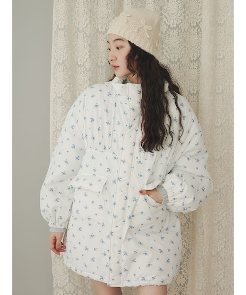 merry jenny（メリージェニー）の「flowerパファーコート（ダウン