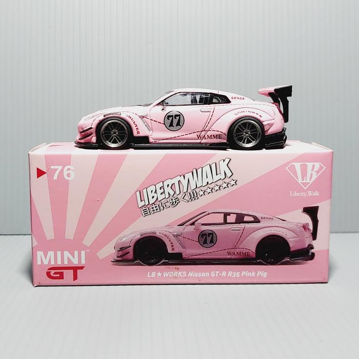 Mini GT 76 LB Works Nissan GTR R35 Pink Pig | Indo4ward