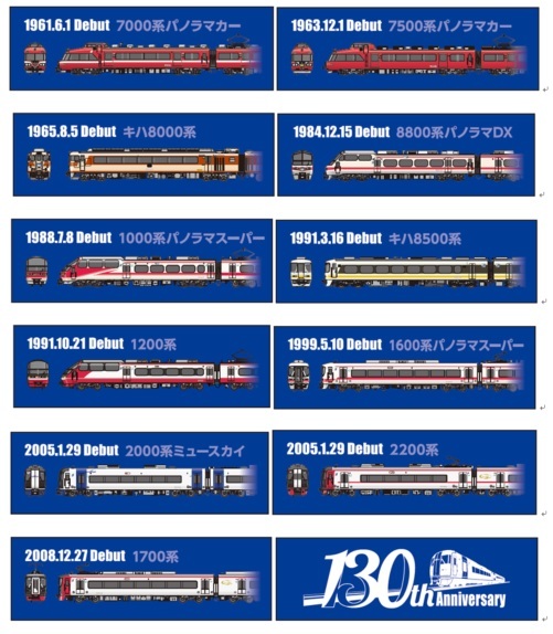 名鉄 歴代特急ミニマグネット 販売（2025年5月3日～） - 鉄道コム