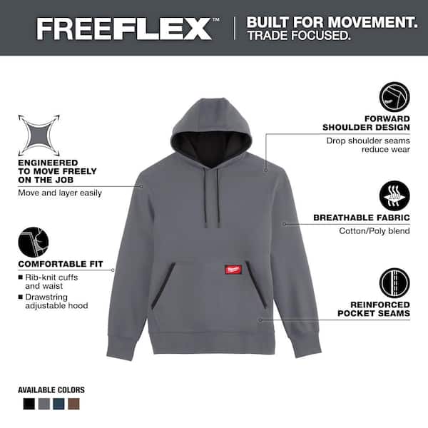 Milwaukee Men's 3X-Large Gray Midweight Cotton/Polyester Long