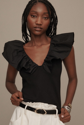 トップス Fiona ruffle tops black andmary andmary ♡ Fiona ruffle