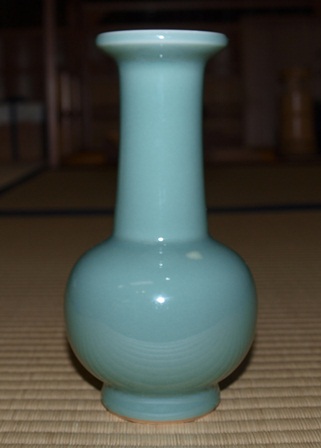 加藤渓山 砧青磁花入 | 茶道具 小西康のぶろぐ