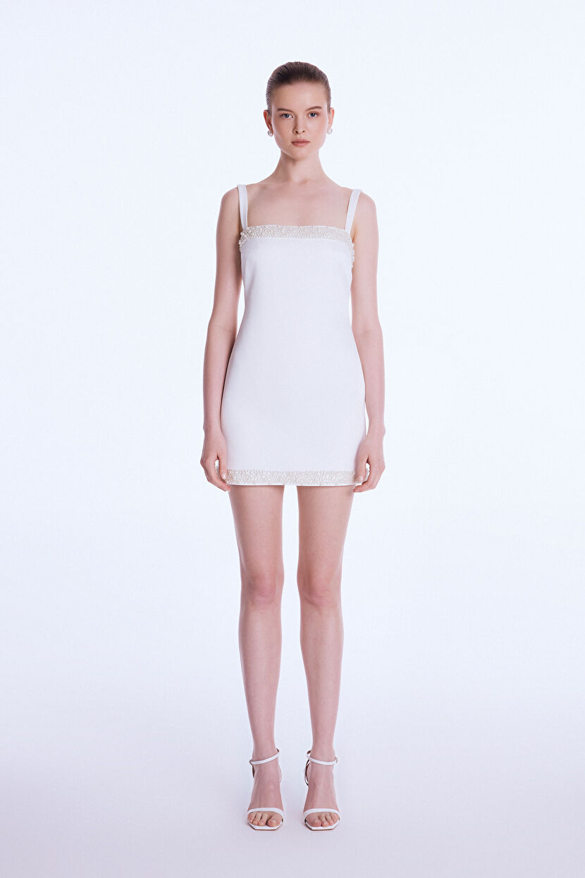 Kemik Night Zoom Taş Detaylı Askılı Mini Elbise 12444000000-019 | adL