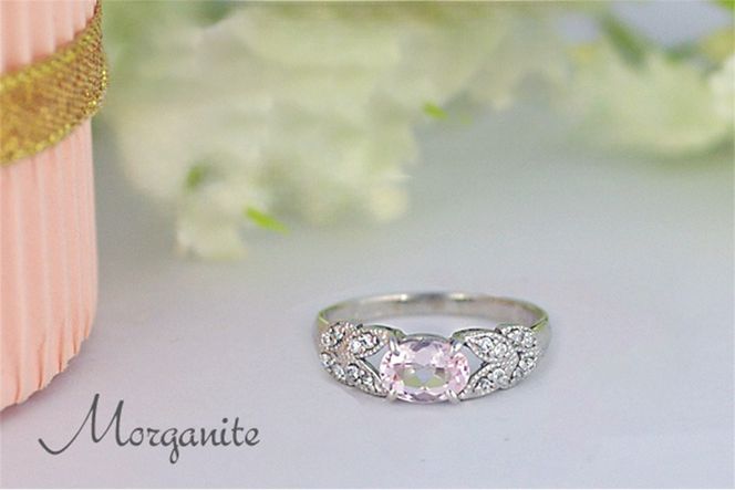 ピンク モルガナイト リング 0.6ct K10WG/K10YG (13387) 指輪 リング