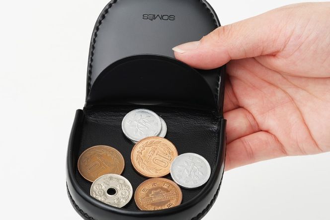 SOMES 馬蹄型 コインケース (ブラック) HV-28 [ソメスサドル 北海道