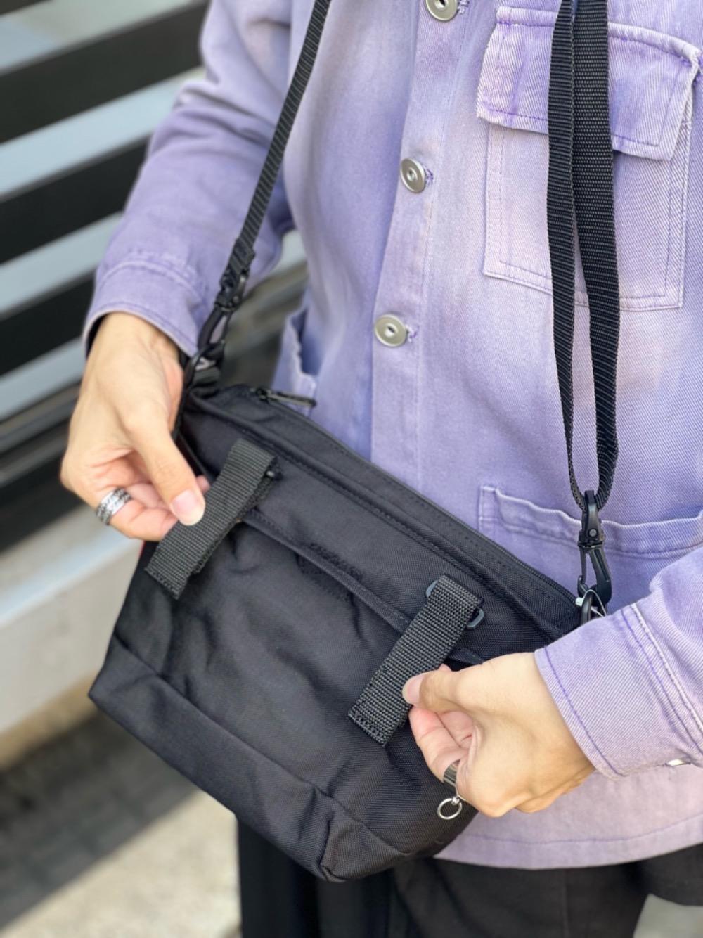 Nylon Messenger Bag Flap Zipper Pocket CHALLENGER | NaOkI