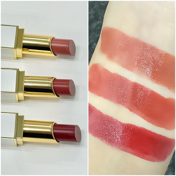 トム フォード】人気リップの新色をスウォッチ！ ひと塗りで唇に