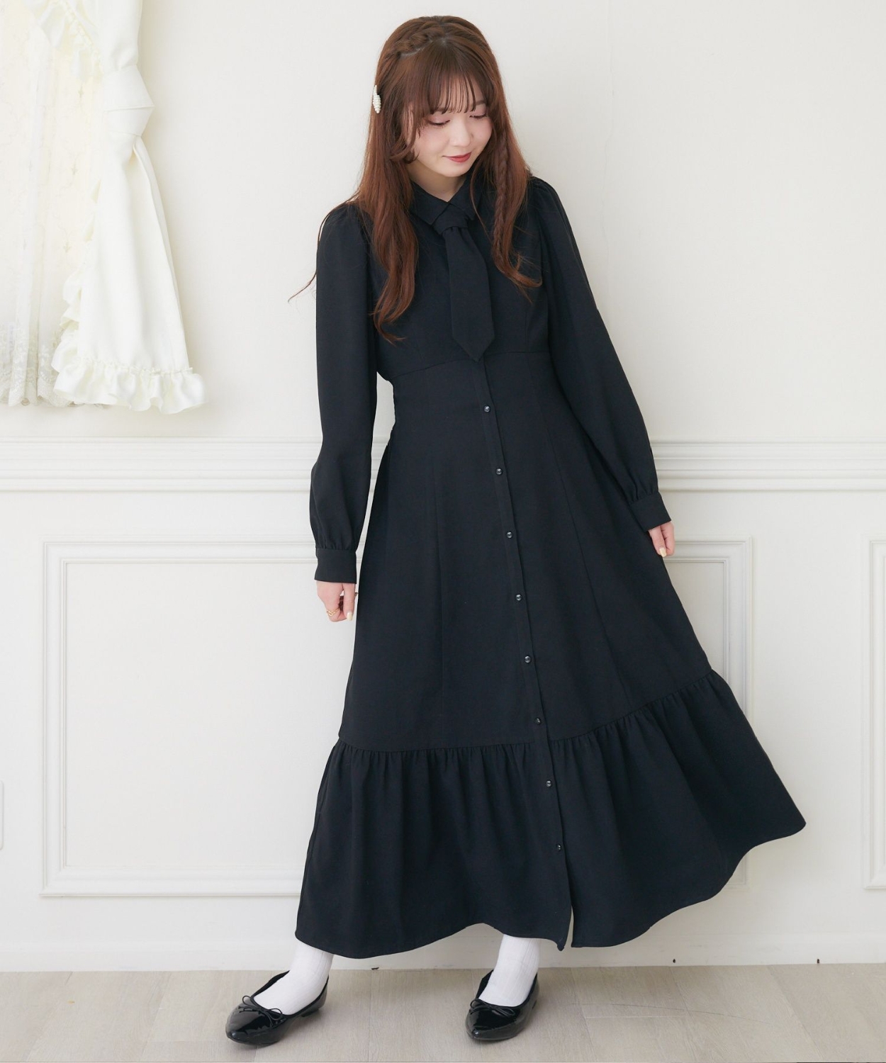 ネクタイ付フリルOP|ems excite | RETRO GIRL ONLINE STORE レトロ