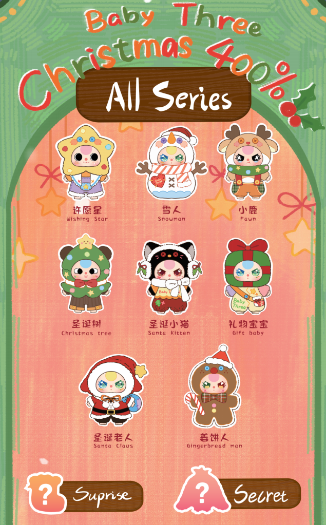 Babythree 400% Christmas Limited Set Plush Series Lucky Bag