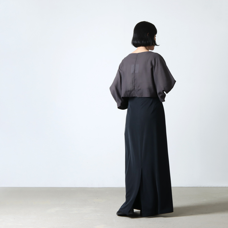 08sircus (ゼロエイトサーカス) Cupro jersey straight long skirt