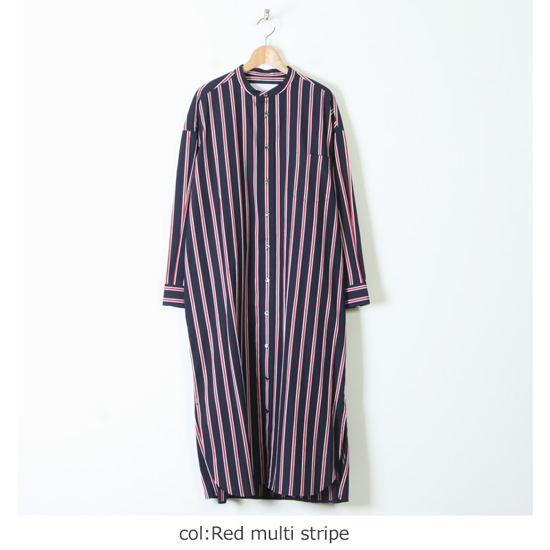 TICCA (ティッカ) ノーカラースクエアビッグロングシャツ