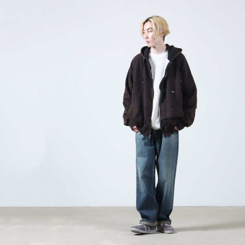 ANACHRONORM (アナクロノーム) HARD DAMAGED INNER WAFFLE SWEAT PARKA