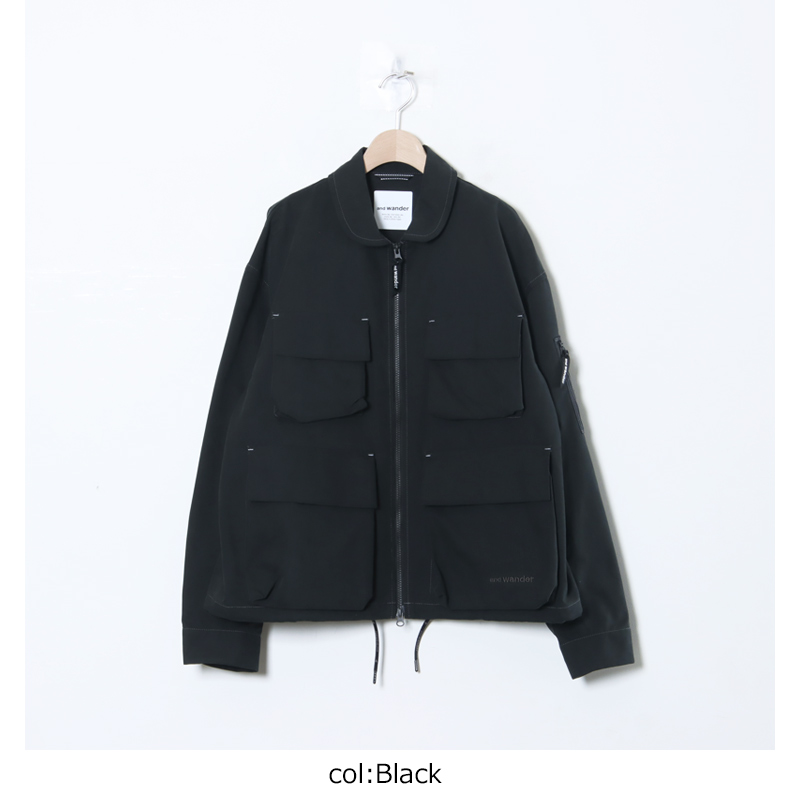 and wander (アンドワンダー) C/PE twill field jacket / C/PE ツイル